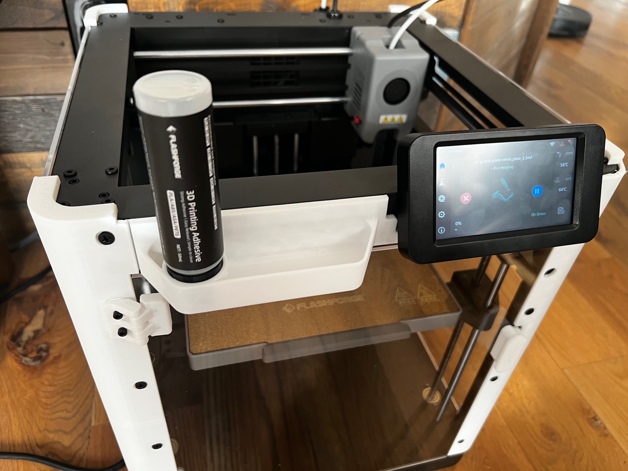 AD5M DIY Enclosure Shelf with Adhesive Bottle Holder