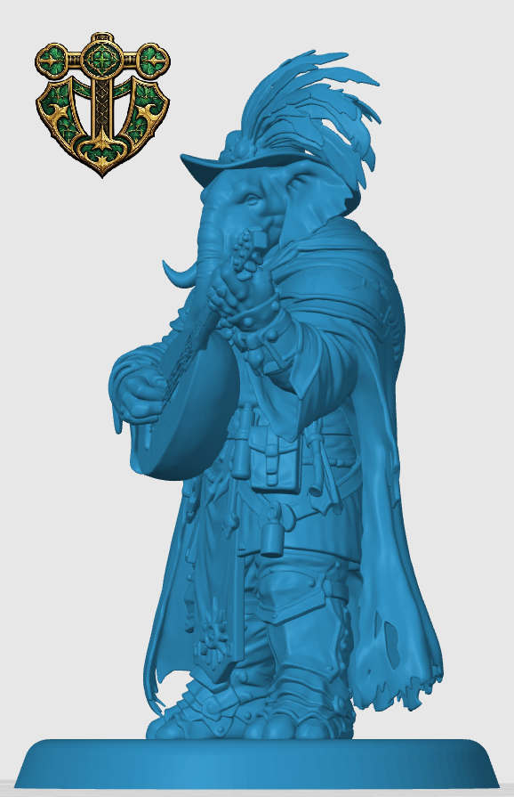 Miniatura 4 do modelo 3D Loxodon Bard