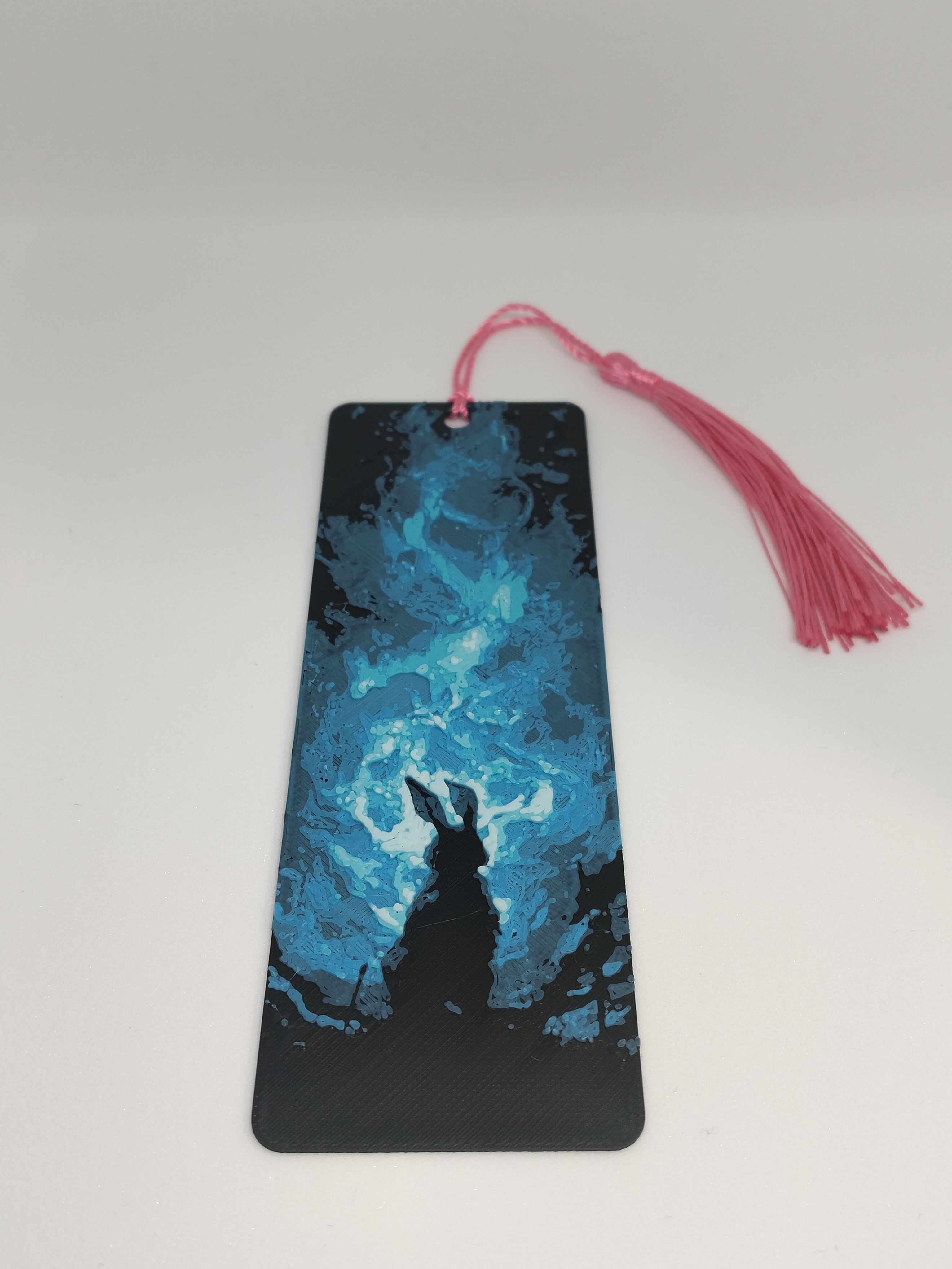 Rabbit and aurora bookmark - hueforge