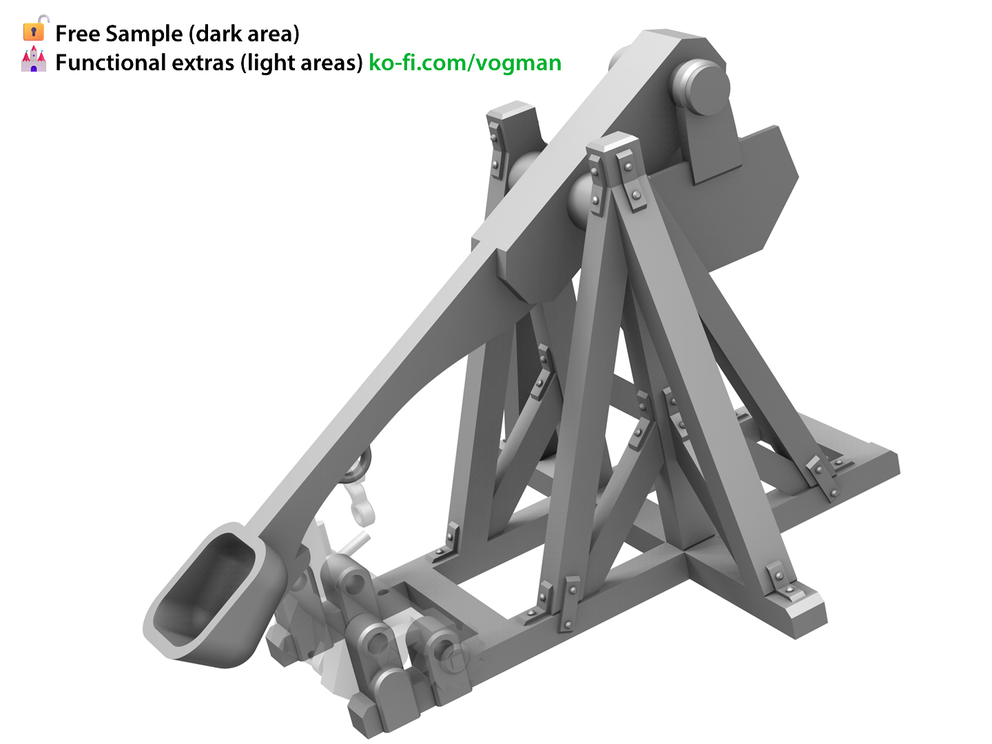 Working 28mm Trebuchet – Fantasy Siege Engine (3D Printable) — thumbnail 2