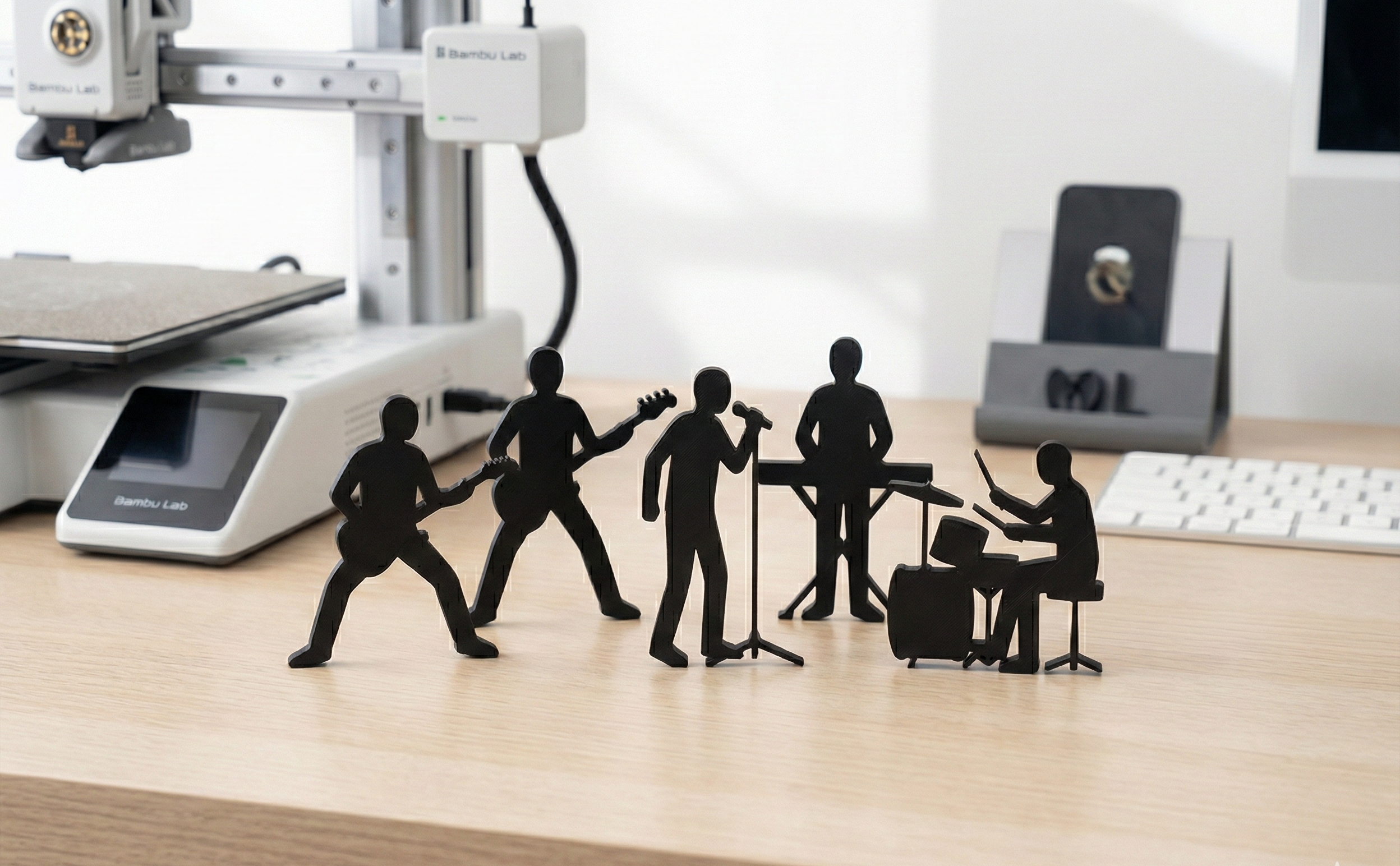 Rock Band Silhouette - Minimalist Art Decor