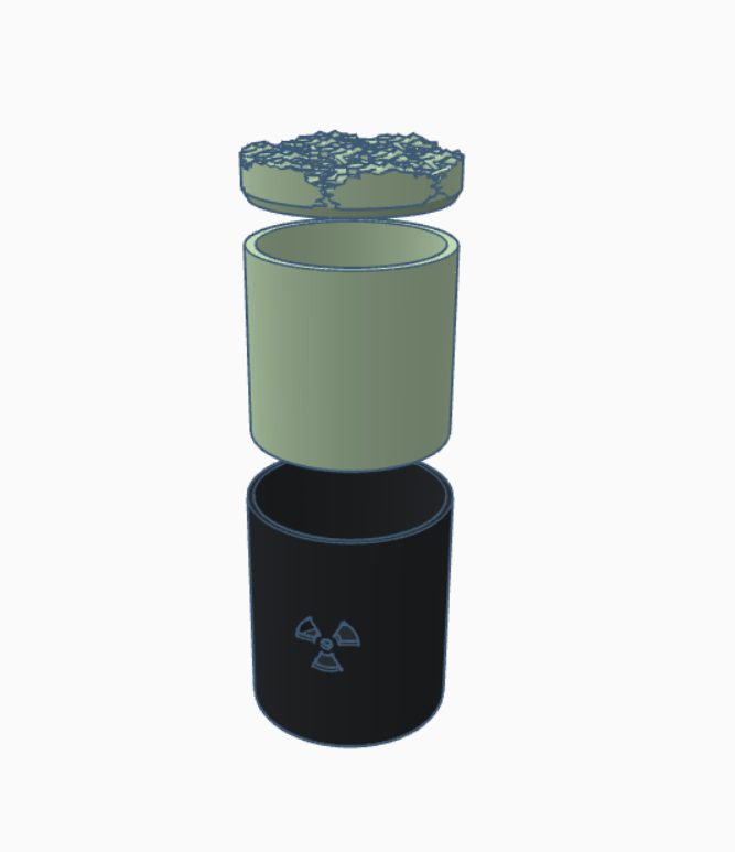Miniatura 6 do modelo 3D Radioactive Waste Container