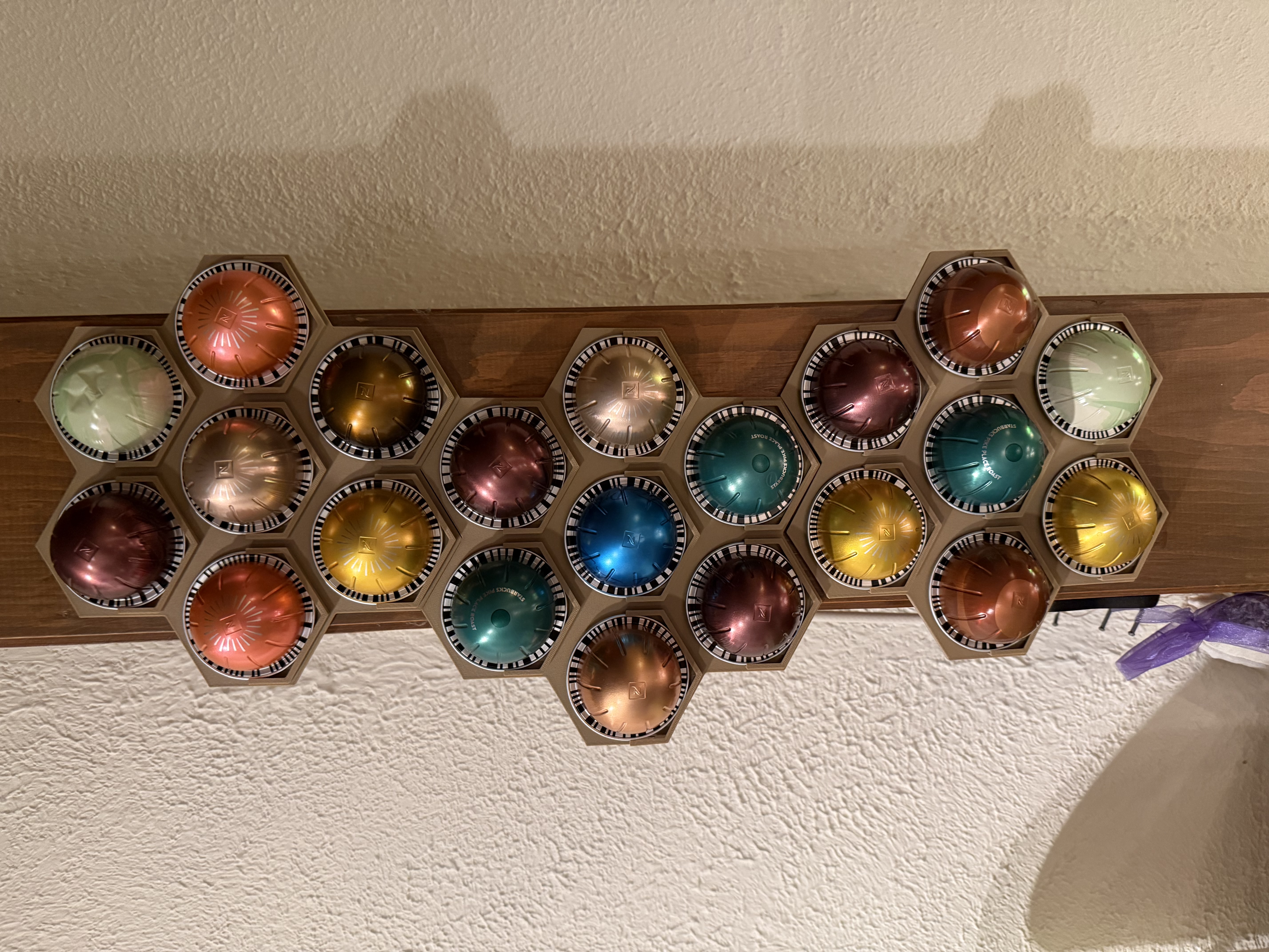 Nespresso Pod Hexagon Wall Mount