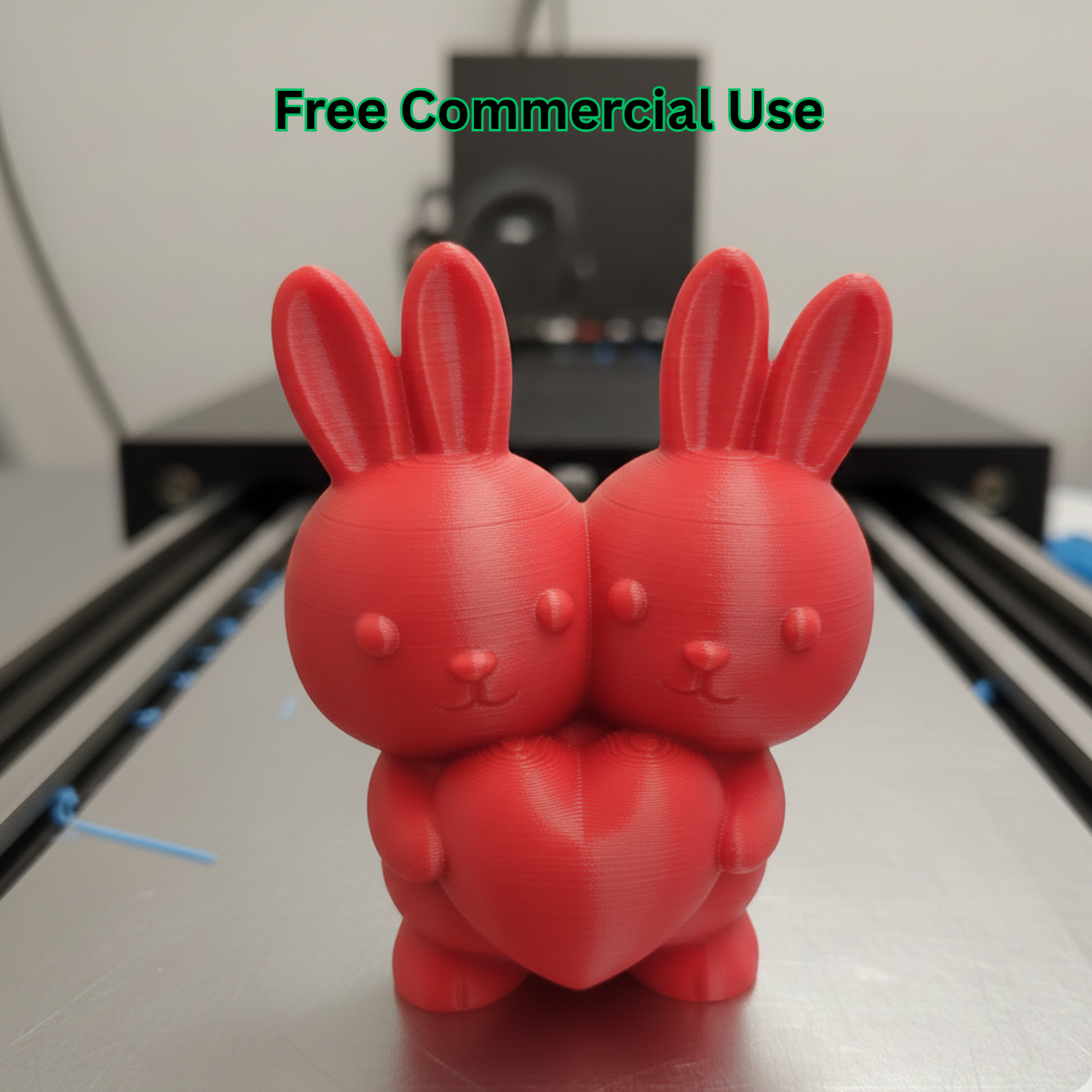 Hugging Bunny Valentine Figure
