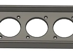 Neutrik-Connectors D-Type 10 inch patch panel