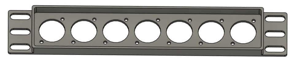 Neutrik-Connectors D-Type 10 inch patch panel