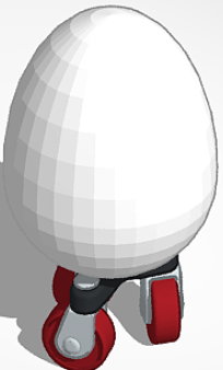 Egg with wheels