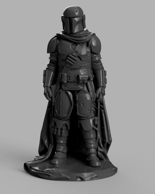 Armored Sci-Fi Warrior Figurine