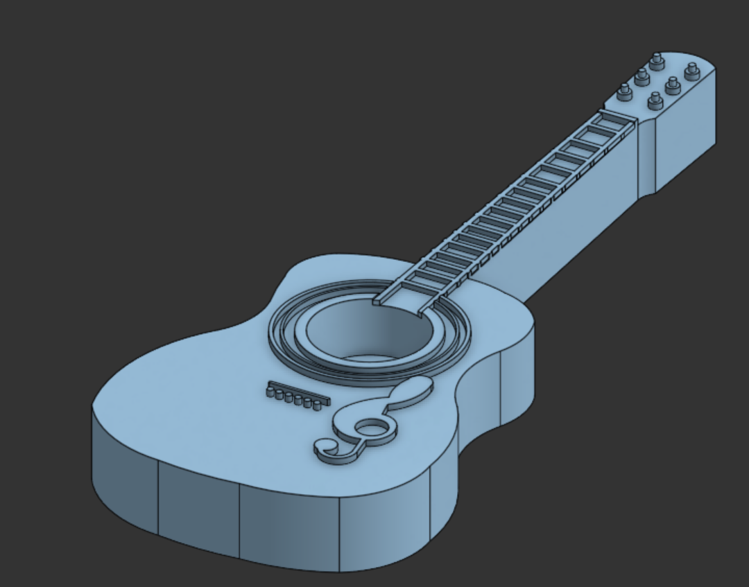 Acoustic Guitar Keychain