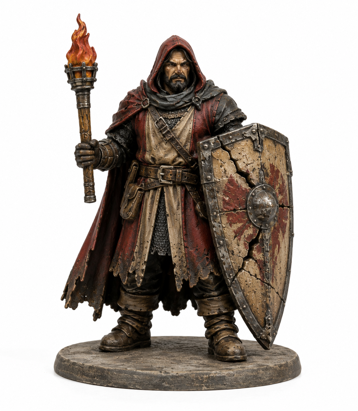 Torch Bearer Large Cracked Shield