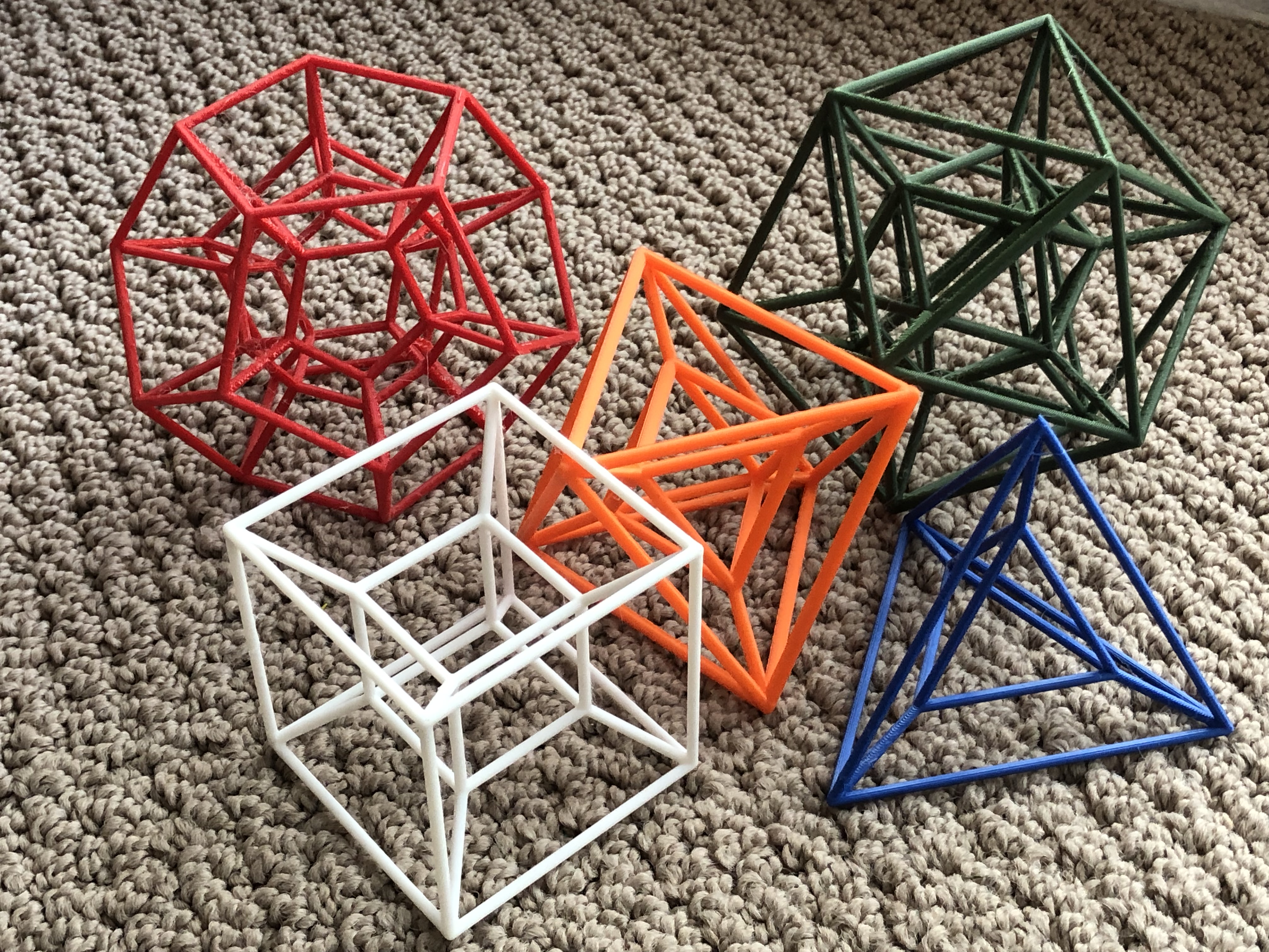 Platonic Solids - hyper (OpenSCAD)