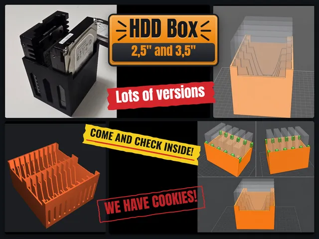 The Last HDD Organizer You'll Print: 2.5" / 3.5" Box