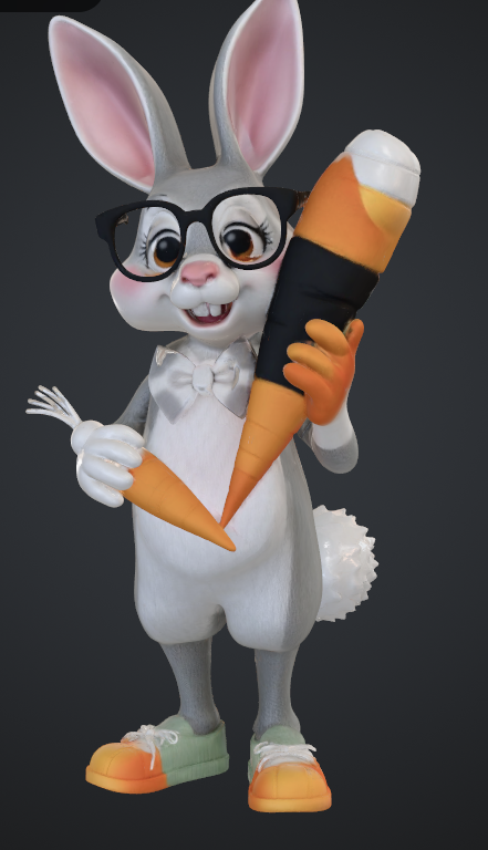 Hase mit rüben