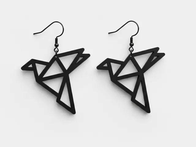 Origami Bird Earrings