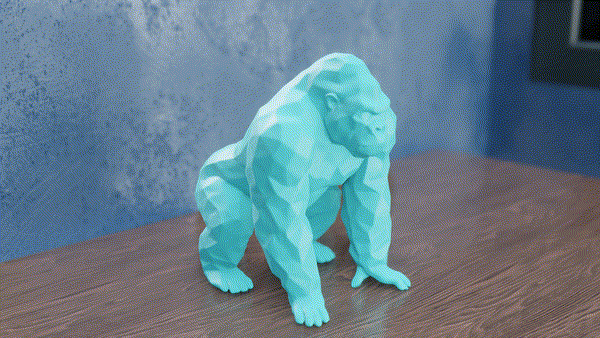 Miniatura 3 do modelo 3D Low Poly Gorilla