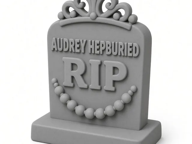 Audrey Hepburied - Parody Halloween Gravestone