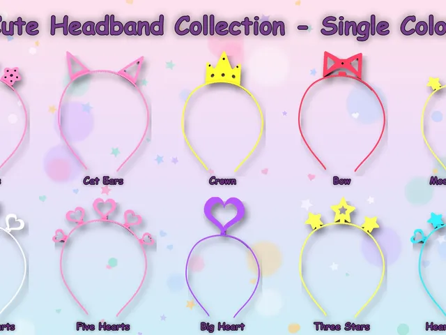 Cute Headband Collection - 10 Designs (Hearts, Stars, Flowers, Crown, Bow & Cat Ears)