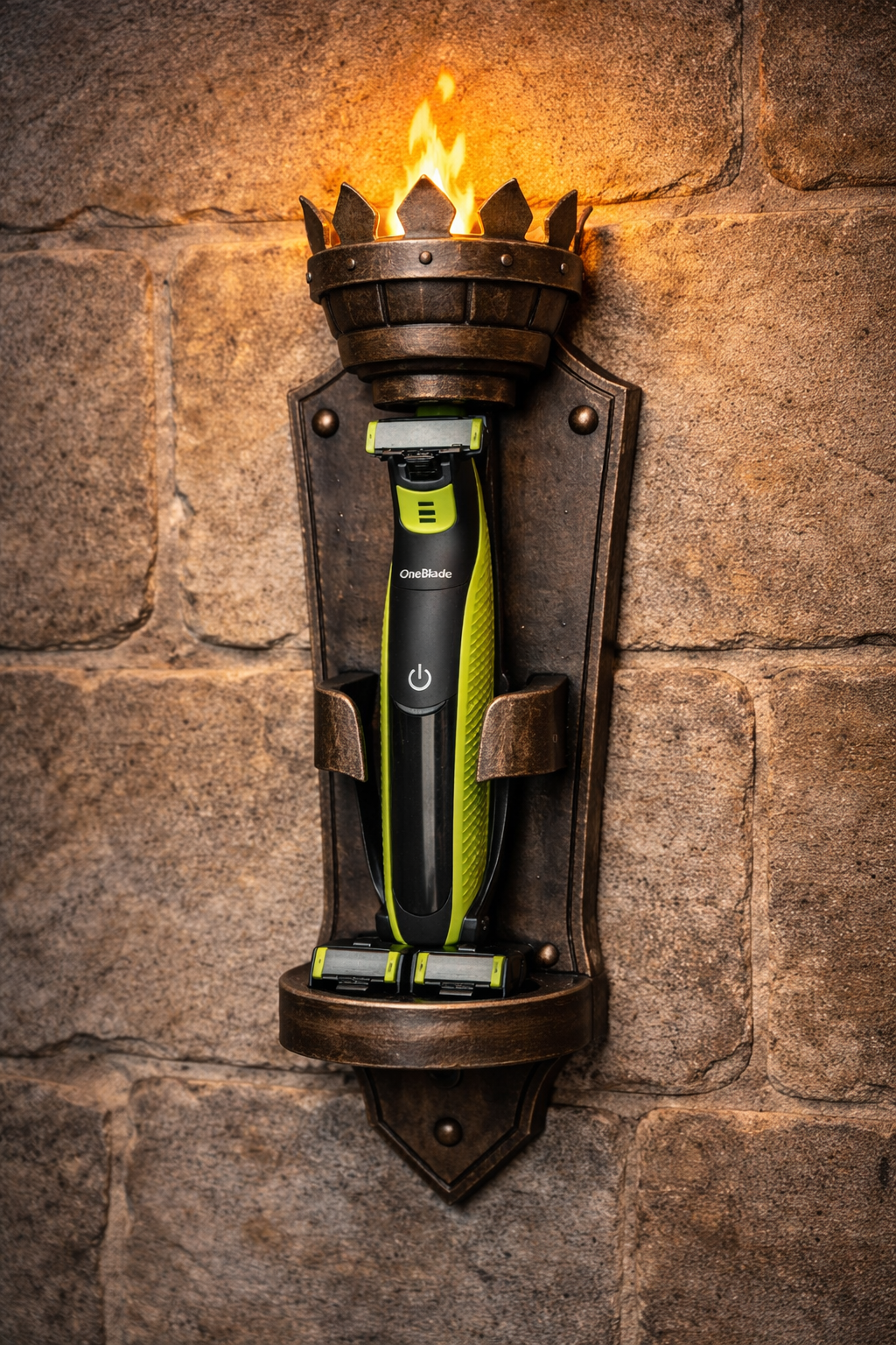 Kingdom Blade Torch – Medieval Wall Mount for Philips OneBlade