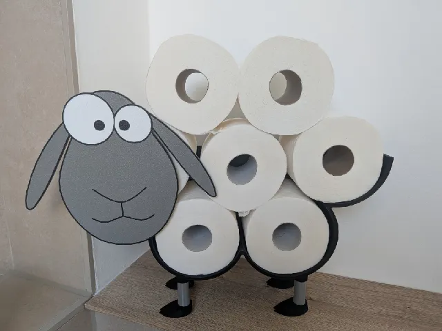 Shawn the sheep toilet paper holder storage