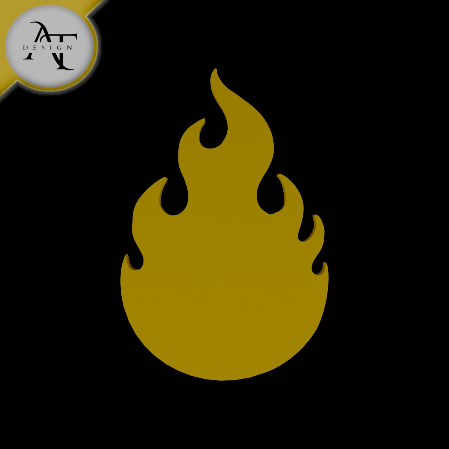 Simple Flame Symbol - 2D Art
