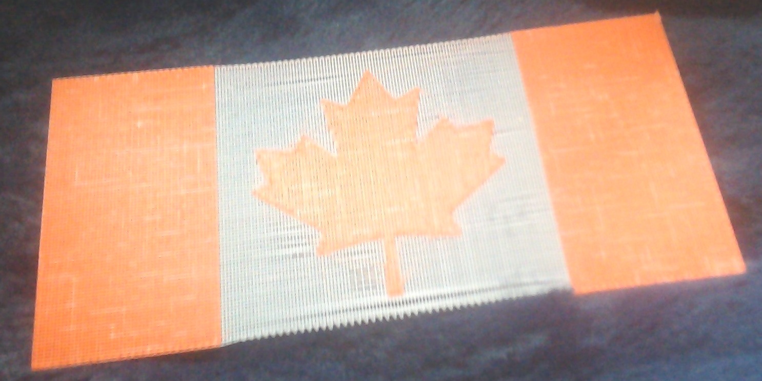 Flexible two-sided Canadian flag