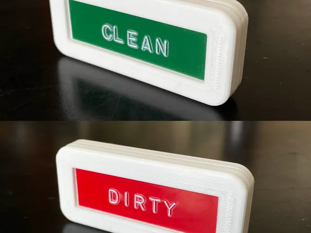 Dymo Label Dishwasher Magnet - Flippable