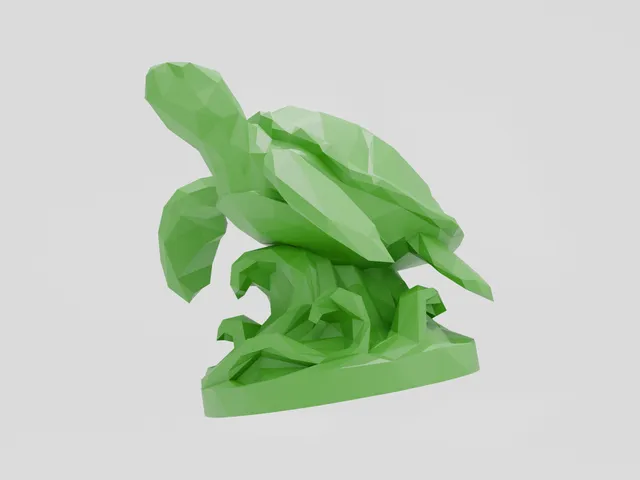 Low Poly Faboulous Sea Turtle