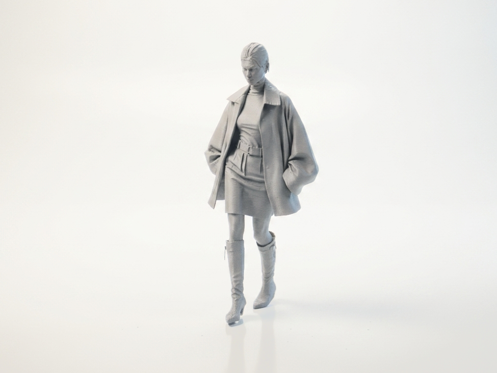 Jacket Lady Female Figurine 3D Printable