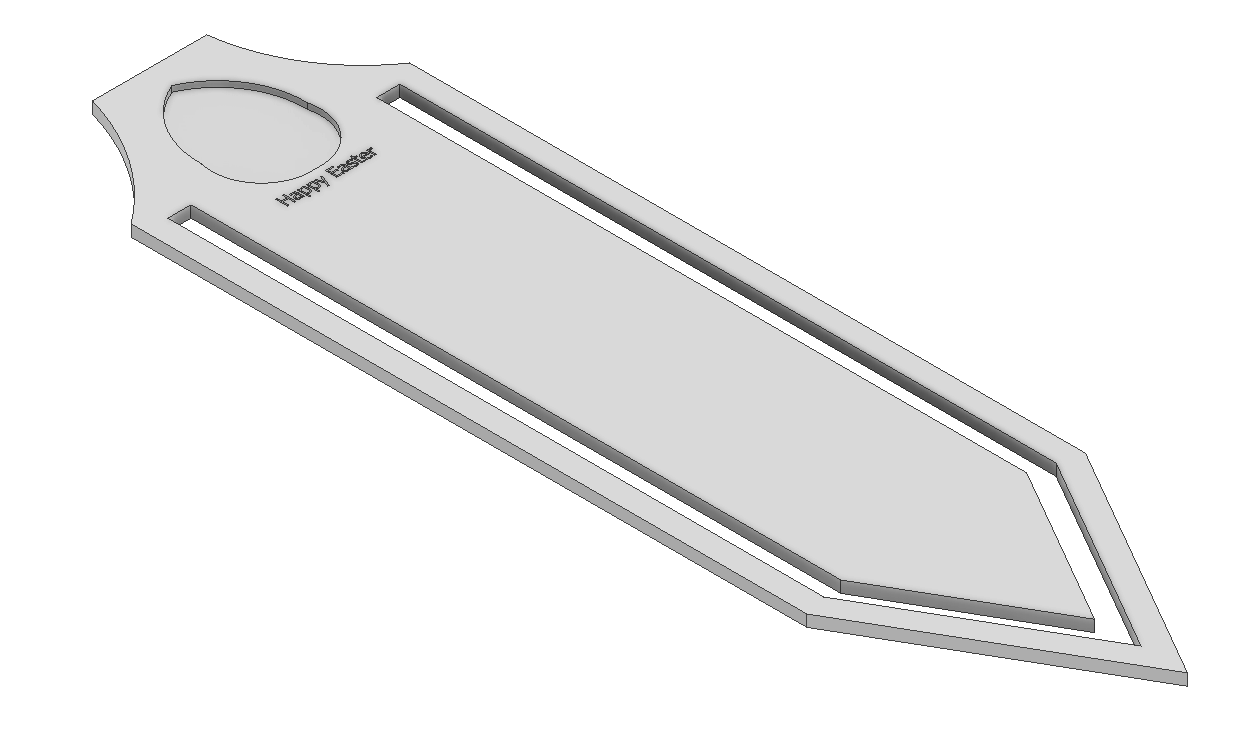 Thinner and more practical easter book mark