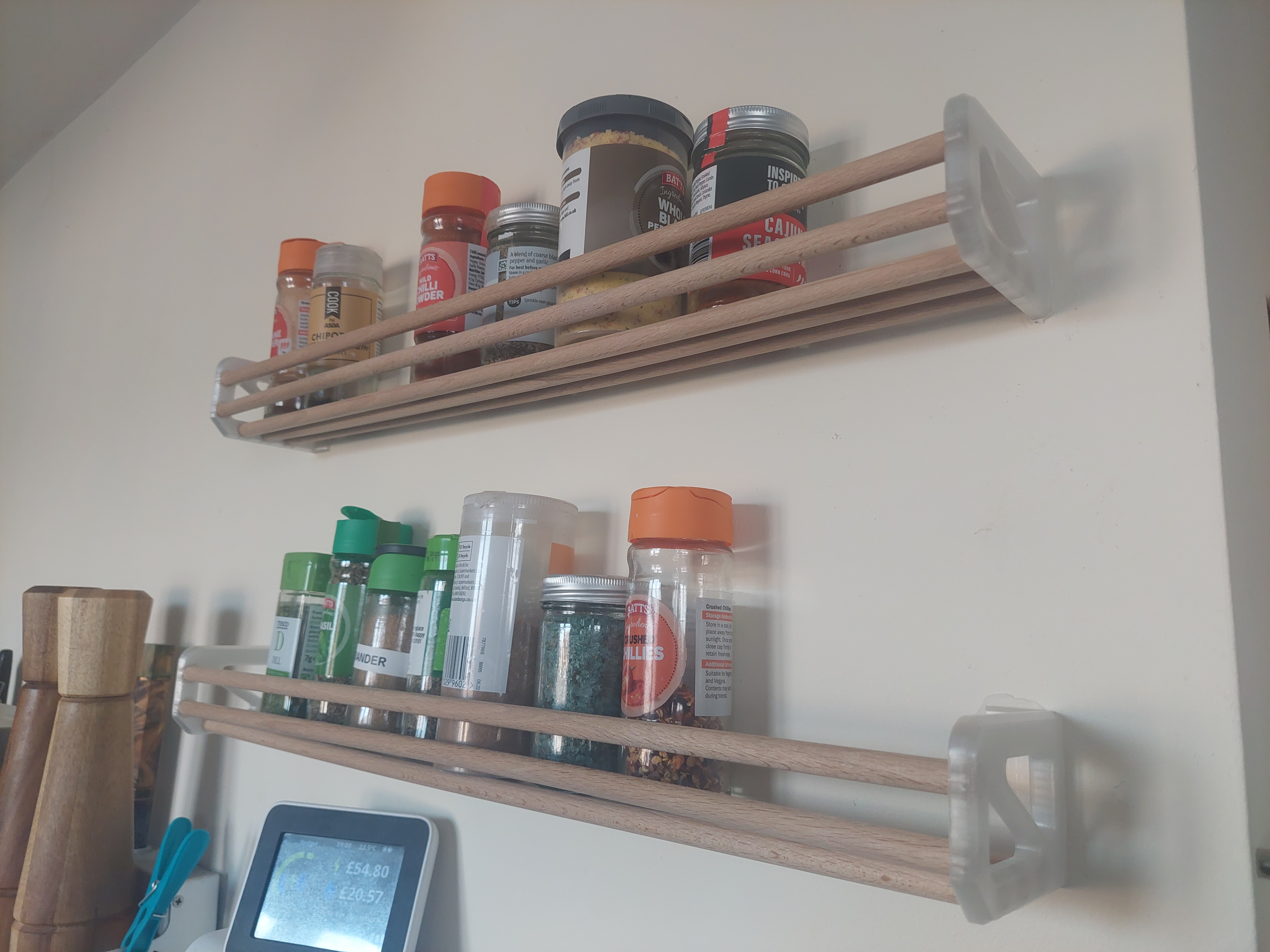 9mm Wooden Rod Spice Rack Shelf