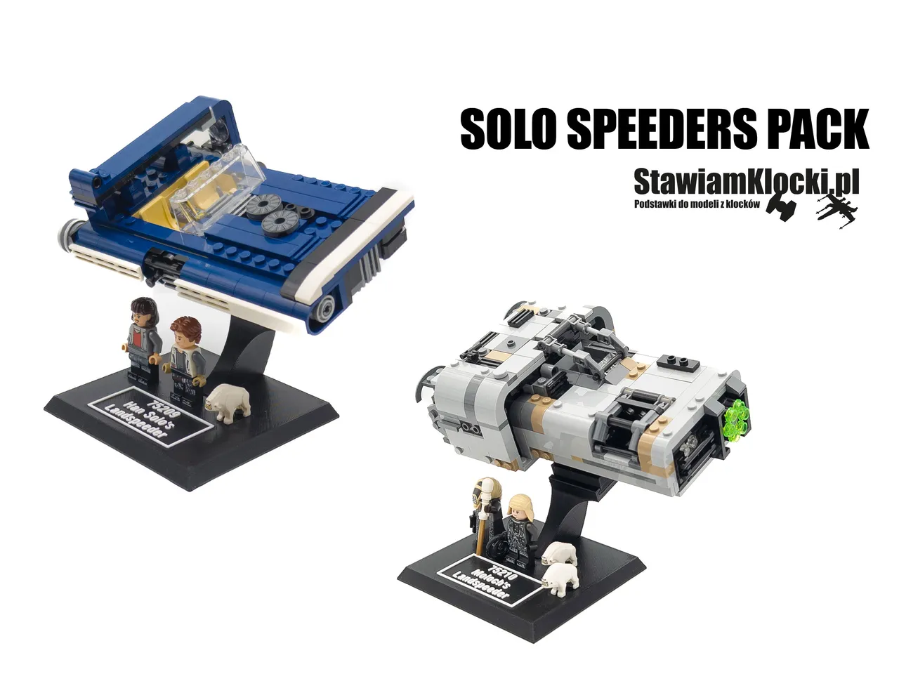 Display Stand for LEGO Star Wars 75210 Moloch＇s Landspeeder 75209 Han  Solo＇s Landspeeder