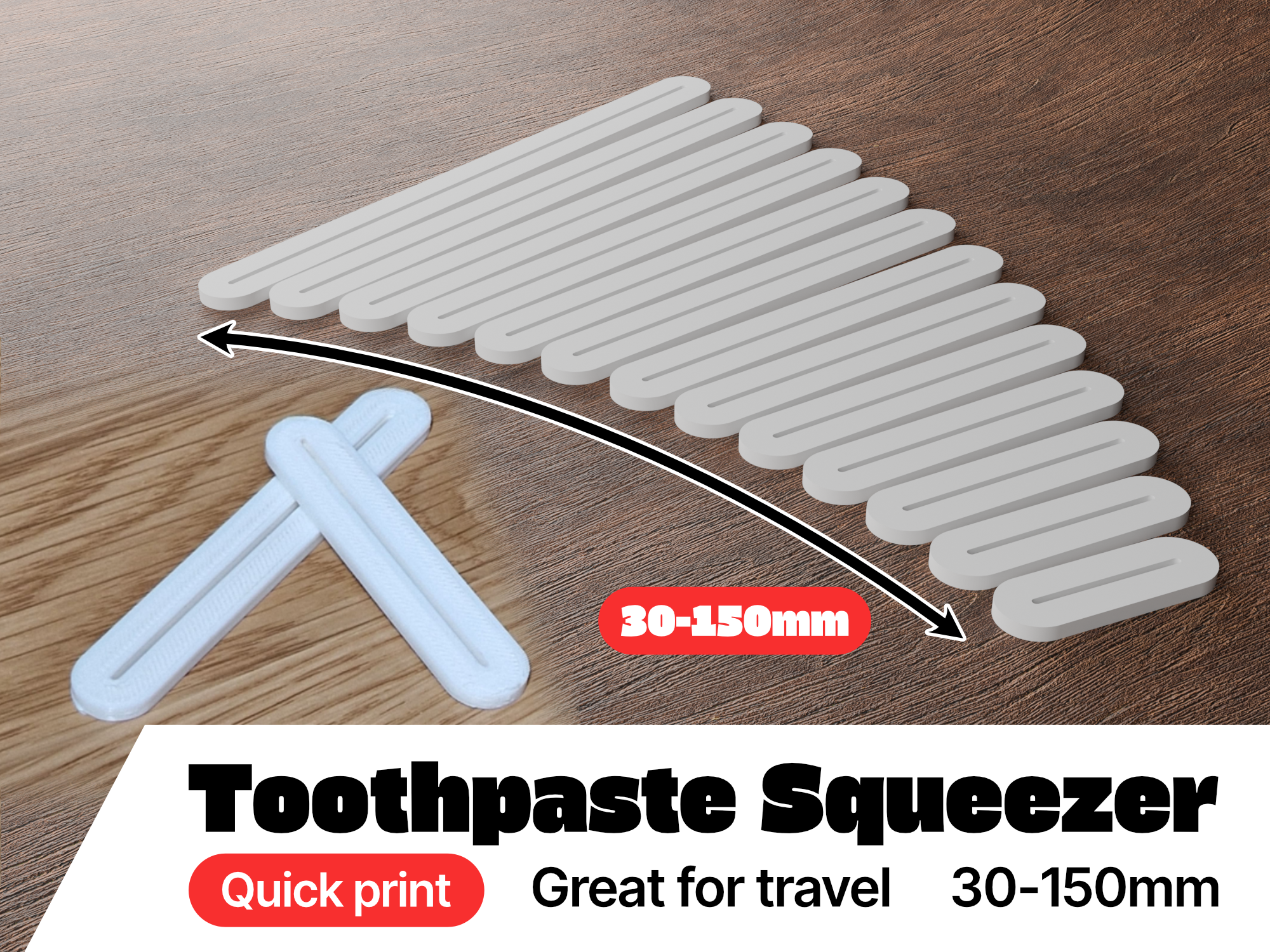 Minimal Toothpaste & Bottle Squeezer | 30-150mm Sizes