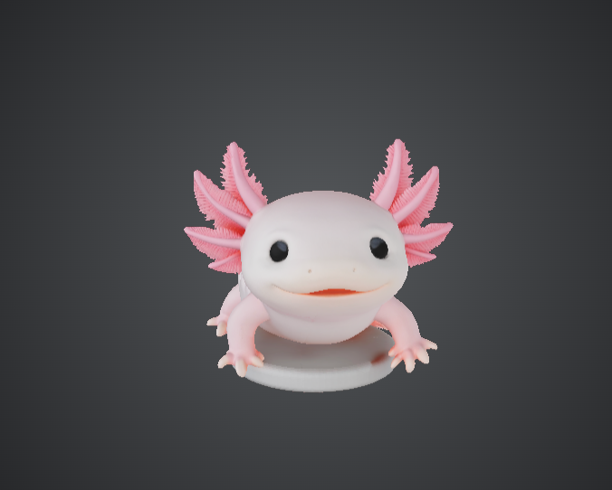 Cute Axolotl – Stylised Baby Salamander