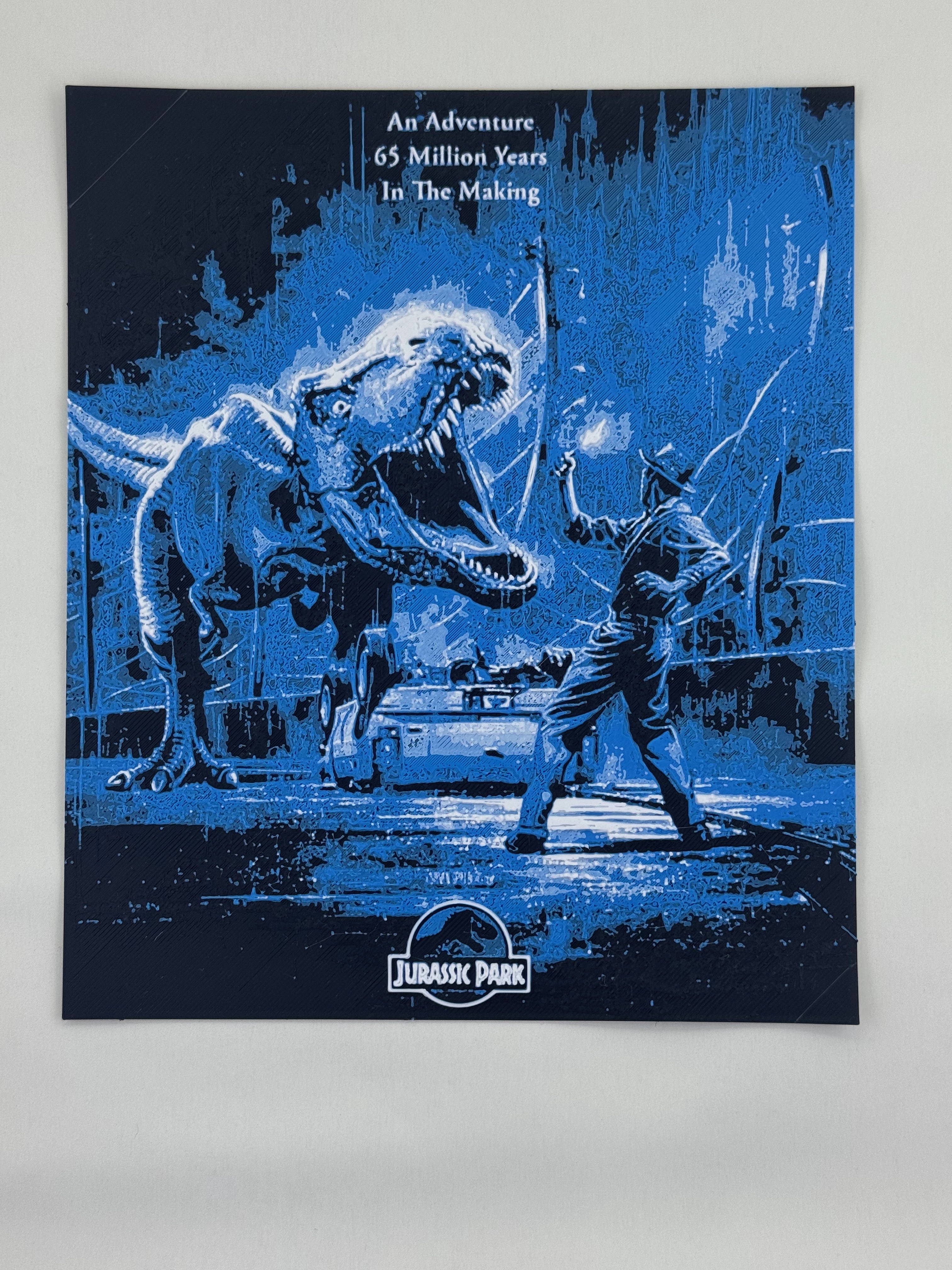 Jurassic Park Trex Escapes Hueforge