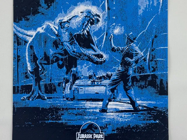 Jurassic Park Trex Escapes Hueforge