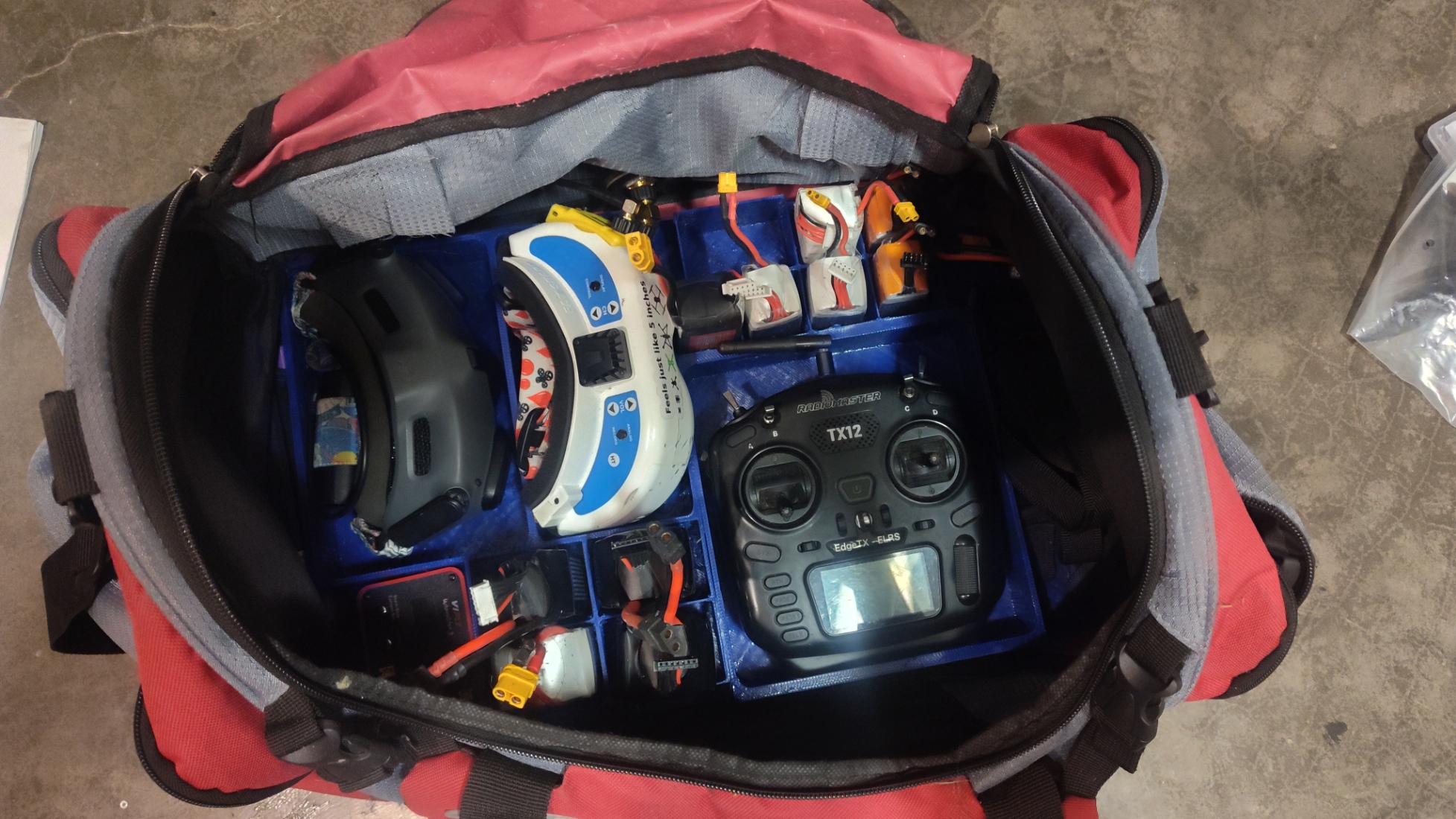 280x480mm duffle bag insert for FPV pilot