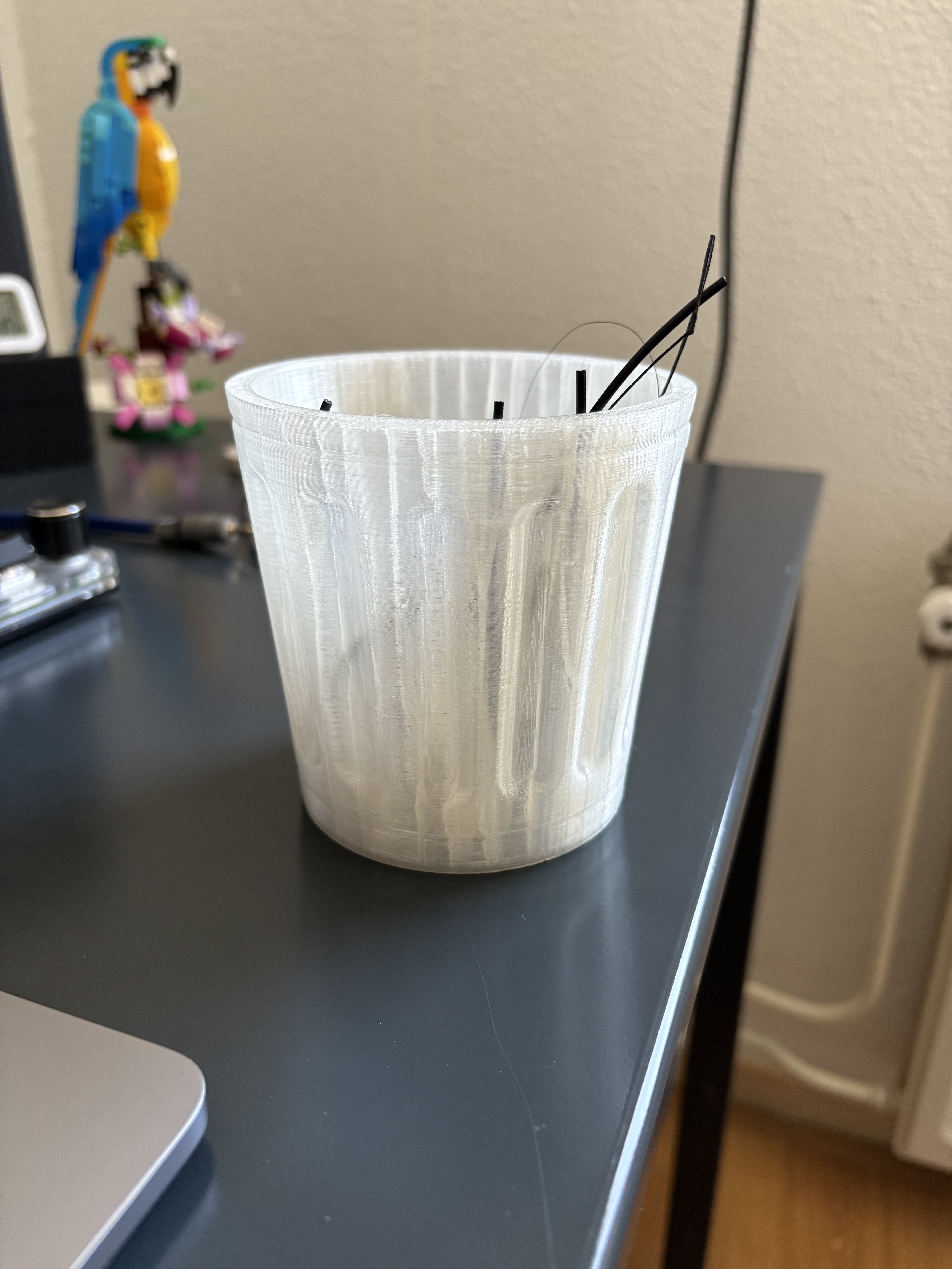 Garbage can non-vase mode