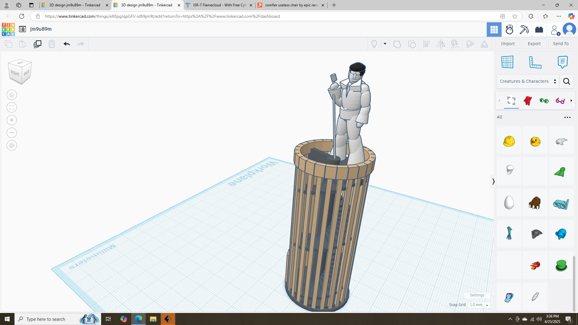 Elvis on a dice tower