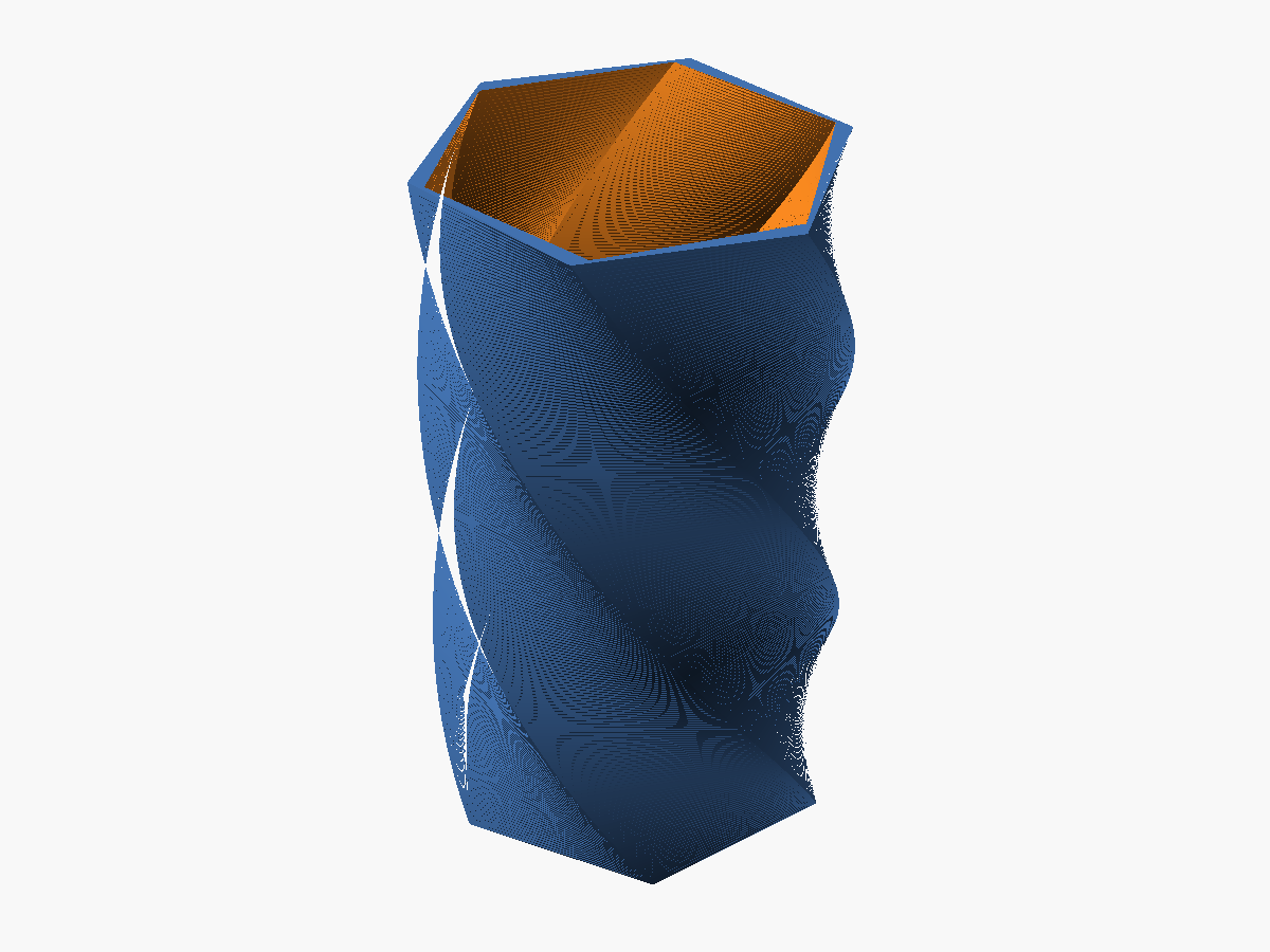 Twist Vase — Spiral Decorative Vase (Customizable)