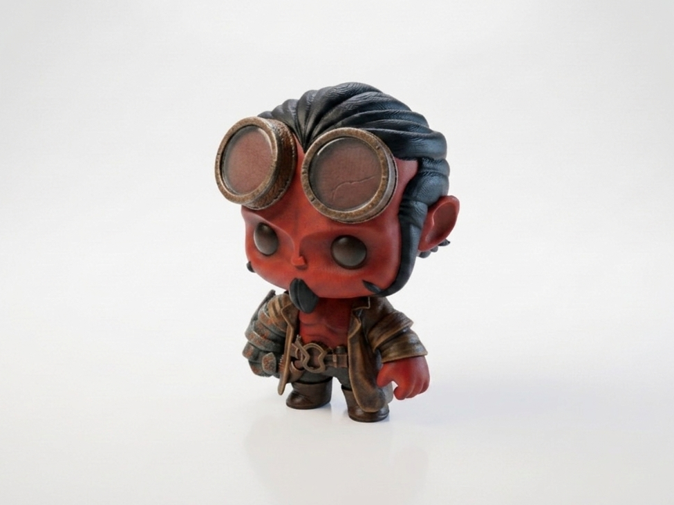 Cute Hellboy Chibi Figurine 3D Printable