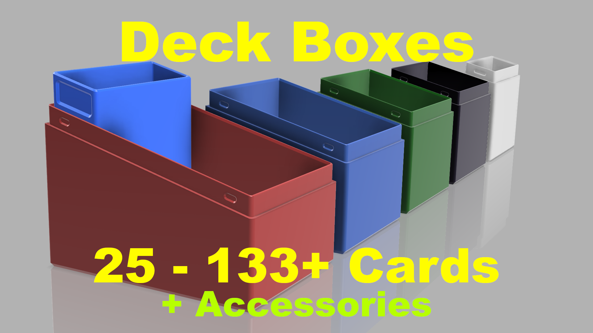 Multi-Size TCG Deck Boxes + Accessories