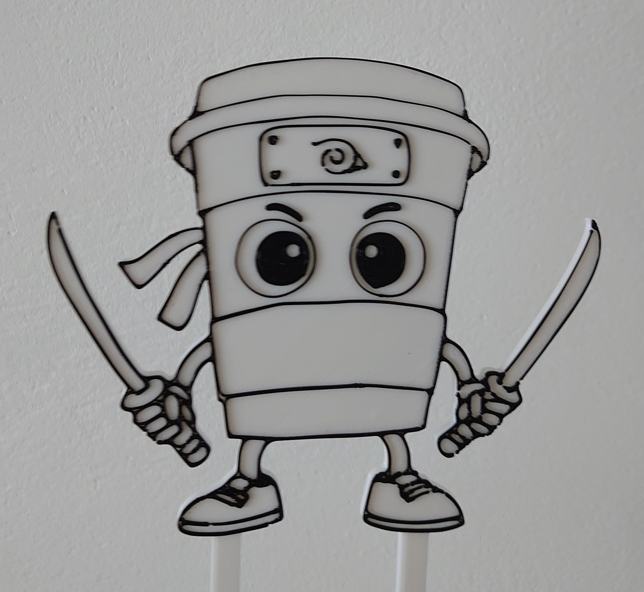 Capuchino assassino cake topper / dortový zápich