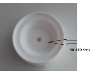 Glas Kugel Halter  mit LED Kreis
