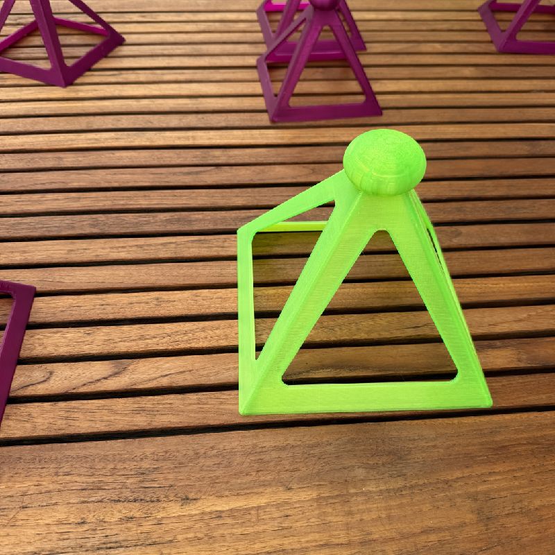 Pyramid support for a garden furniture waterproof cover during the ...