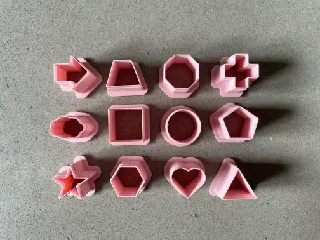 Clay Cutter STL Starter Bundle – Basic Shapes, Polymer Clay Tools, 3D Print Earring Cutters