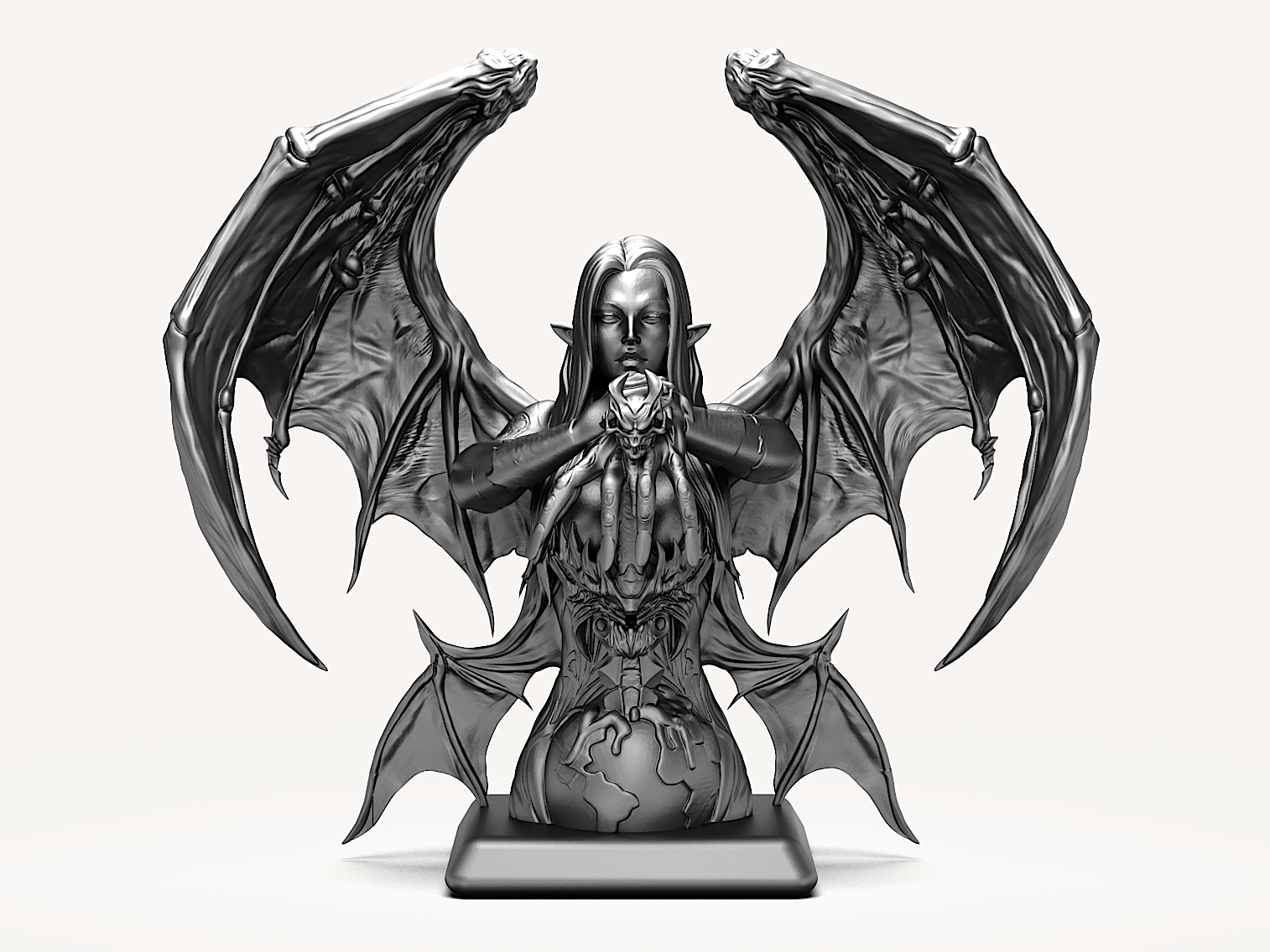 grimes miss anthropocene , vampire goddess wings angel 3D model