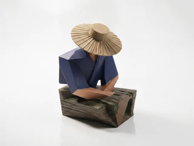 Sat Man Abstract Sculpture Modern Art 3D Printable