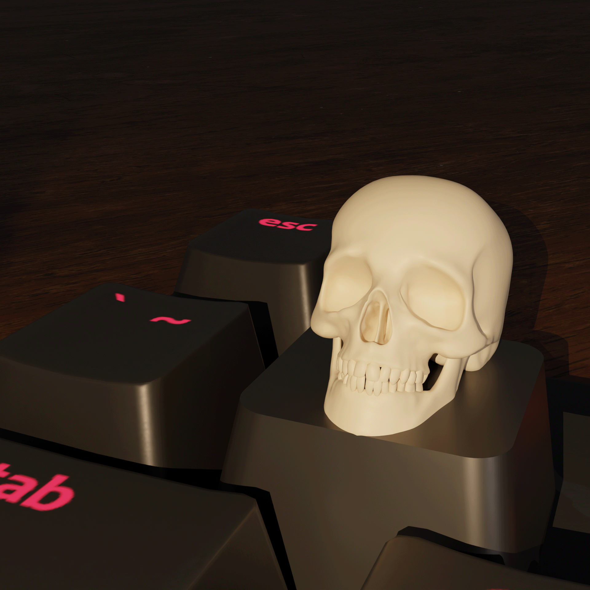 Miniatura 2 do modelo 3D Skull Keycaps