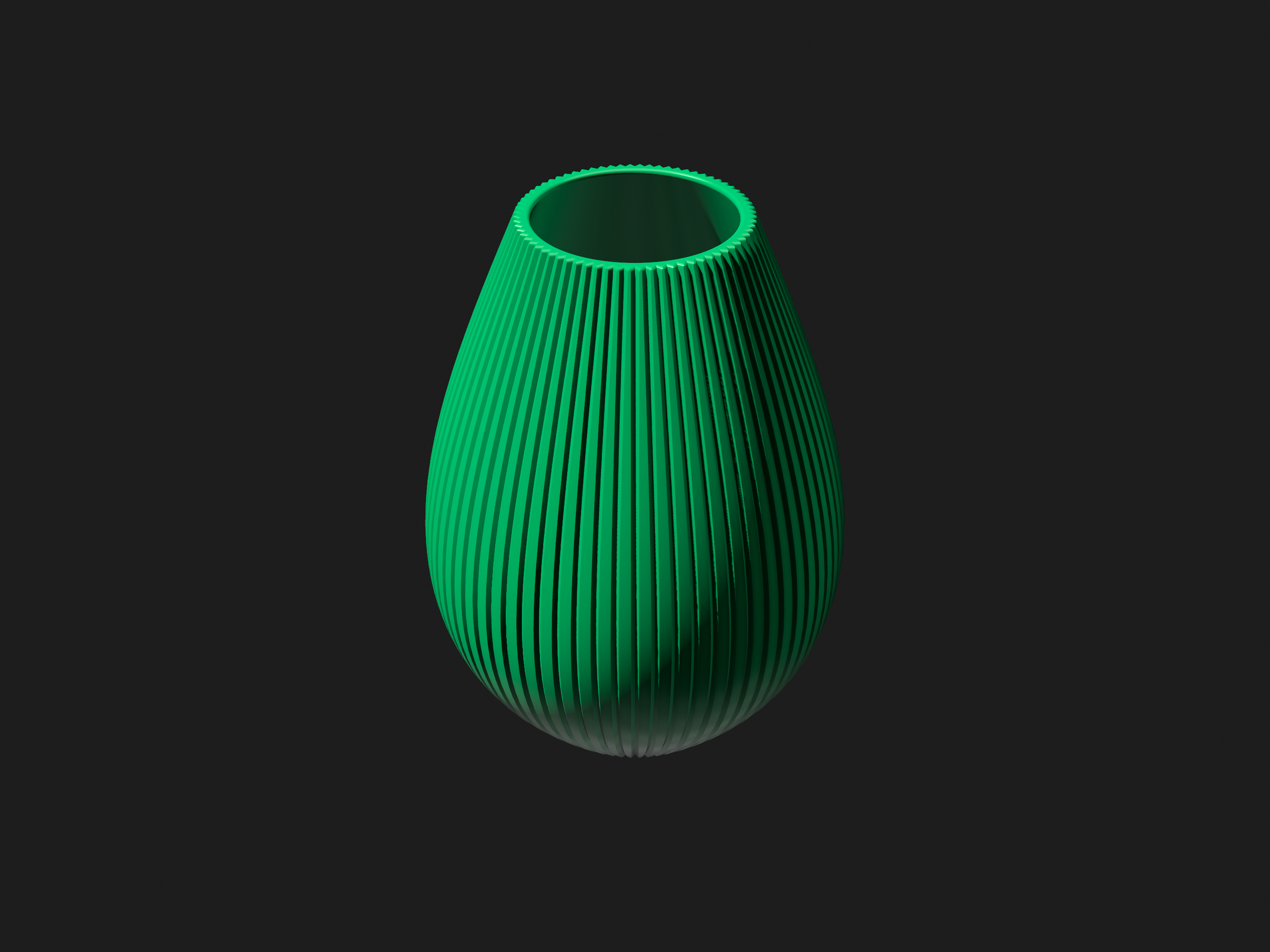 Ribbed Vase