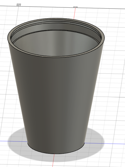 Cup for holding toothbrushes.